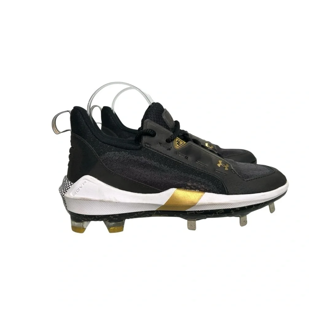 Under Armour Harper 6 Low ST Baseball Cleat Black Metallic Gold Sports Men’s 7